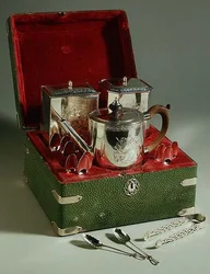 George III Teeservice in Lederetui, 1760-1820